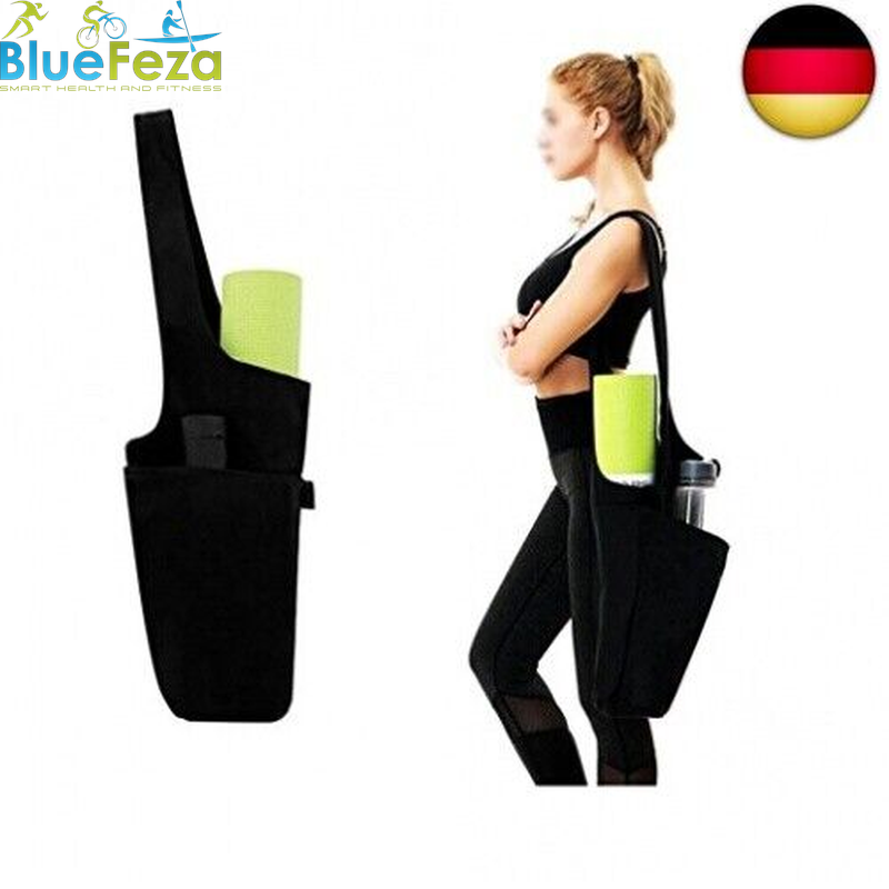 Onegenug Vianber Yoga Matte Tasche, Faltbare Leinwand Yoga Übung Matte Tote